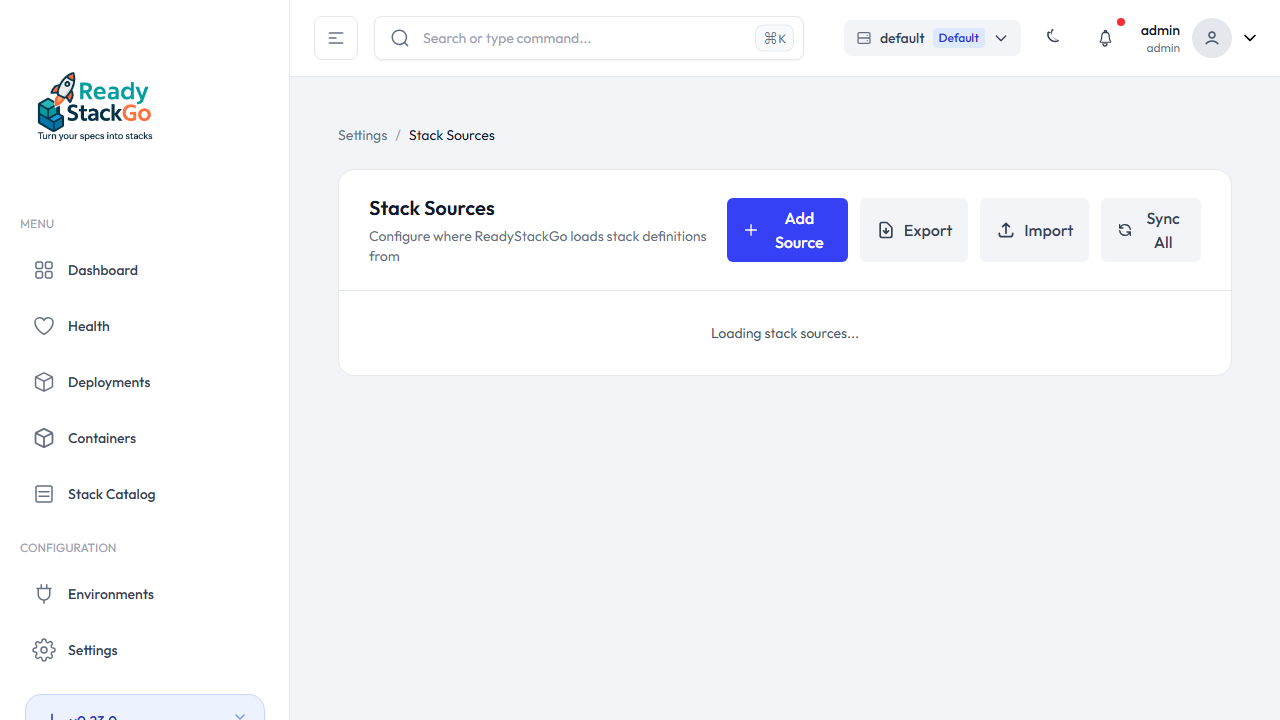 Quellen-Liste nach dem Hinzufügen einer Katalog-Quelle